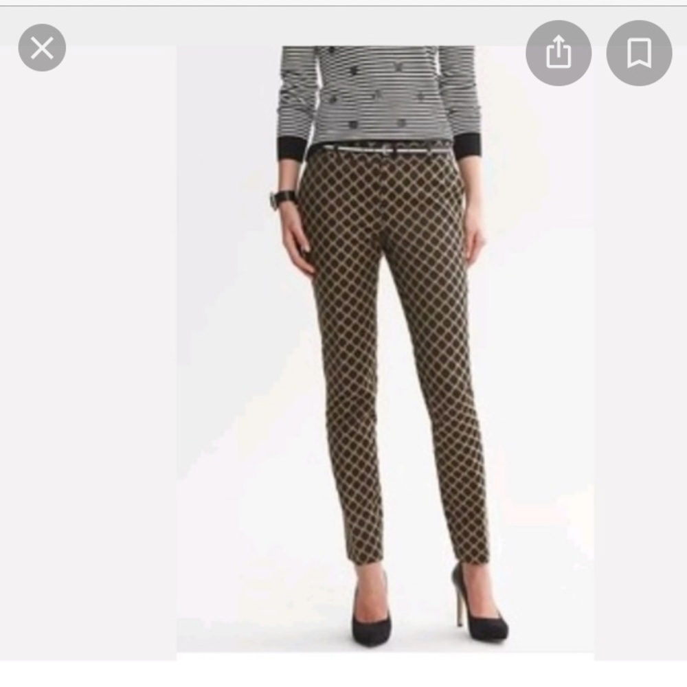 Banana Republic Camden Cropped Skinny Pants 2 Pet